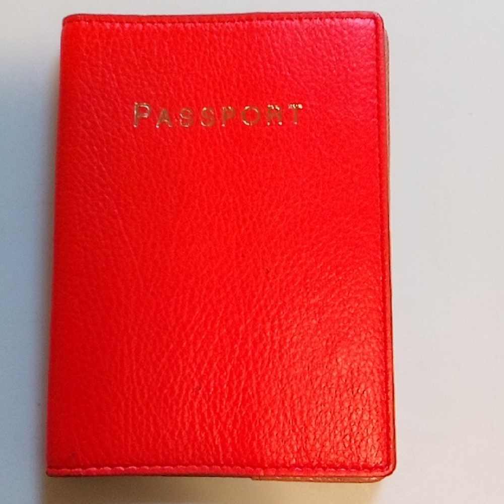 J. Crew Red Passport Holder